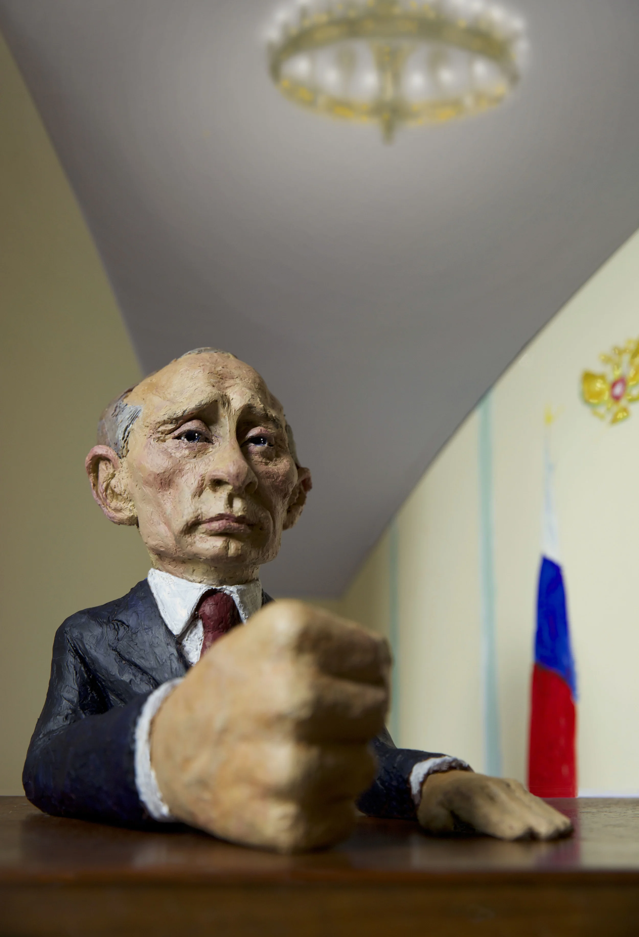 Vladimir Putin caricature sculpture