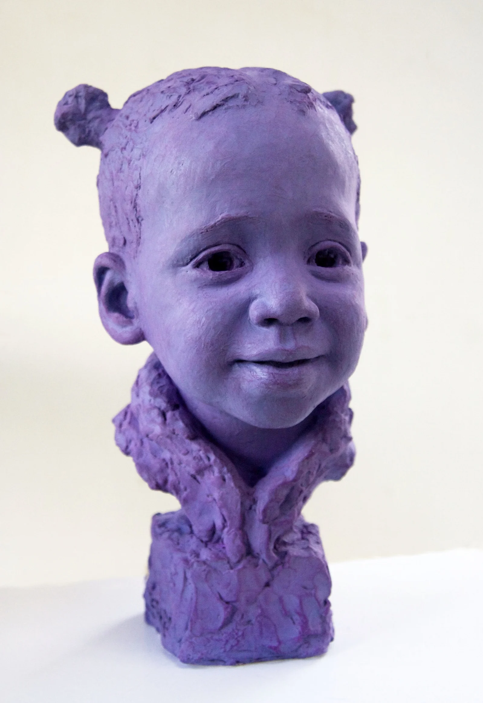 Maya Jesmonite child portrait sculpture