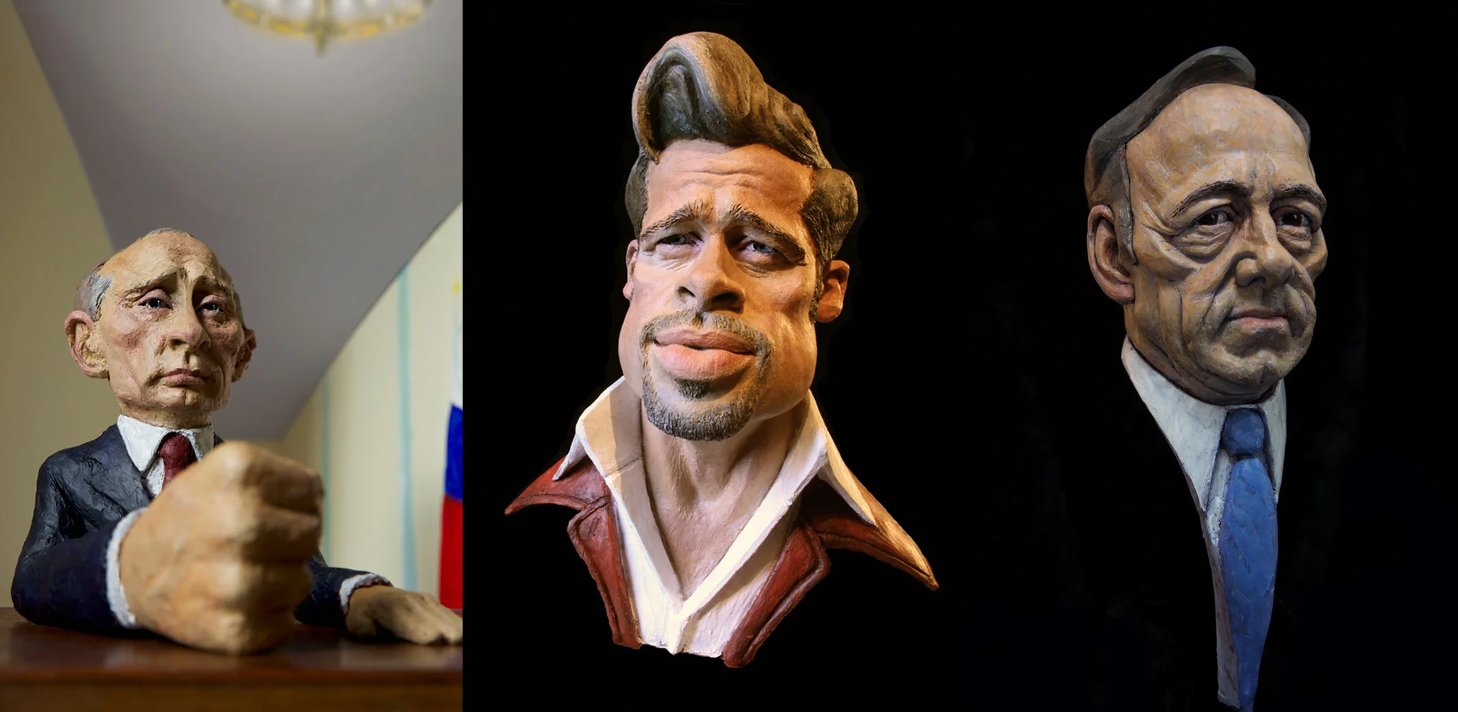 Advertising caricature sculptures